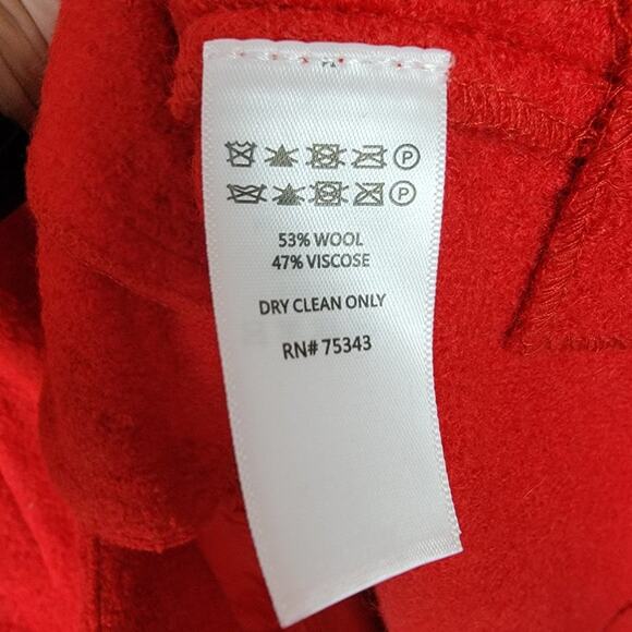 CYNTHIA ROWLEY Cherry Red Boiled Wool/Viscose Sweater Jacket - Size M - Picture 6 of 6